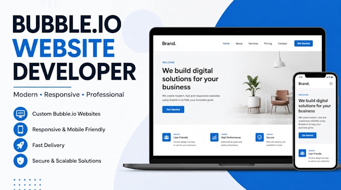build bubble CRM website client portal website saas mvp business website design