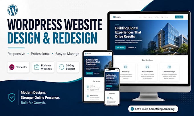design or redesign a professional wordpress website