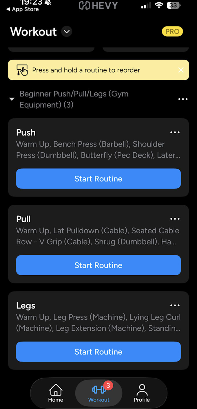 convert your workout into hevy plan