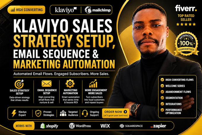 setup klaviyo sales strategy setup, email sequence and marketing automation