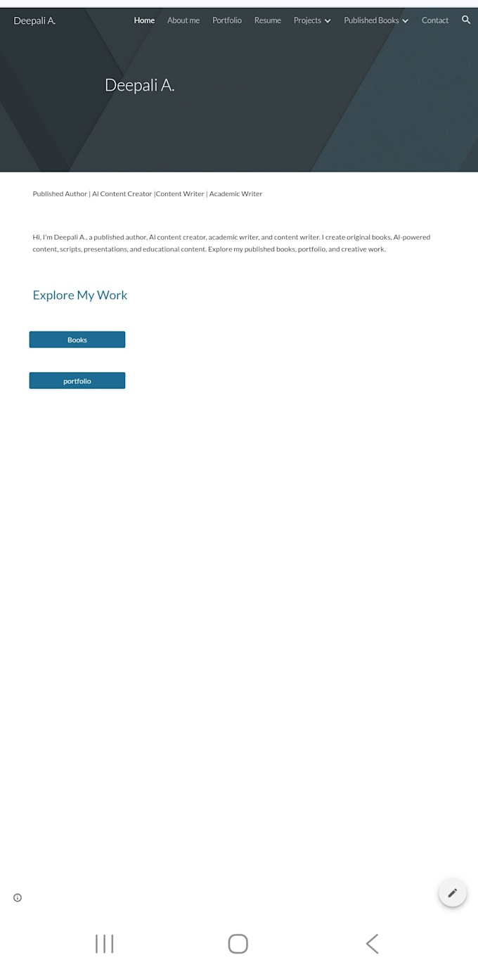 create a professional google sites portfolio website
