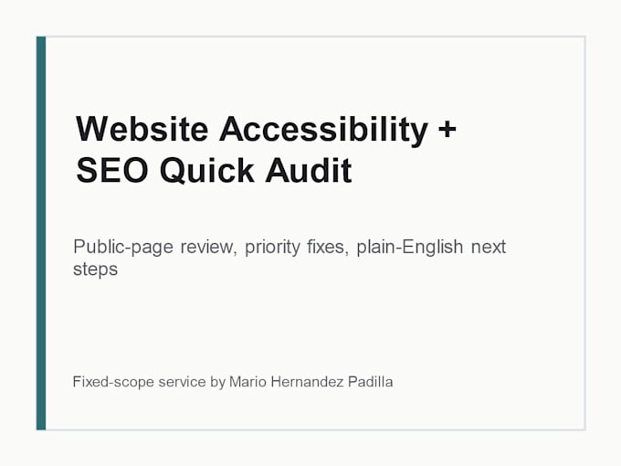 audit your website accessibility seo and usability