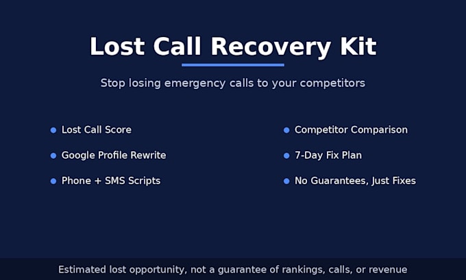 recover your lost plumbing calls