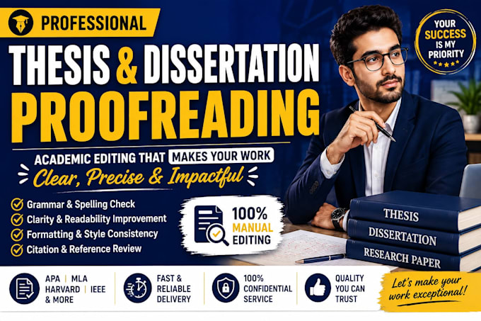 proofread and edit your thesis, dissertation, or research paper