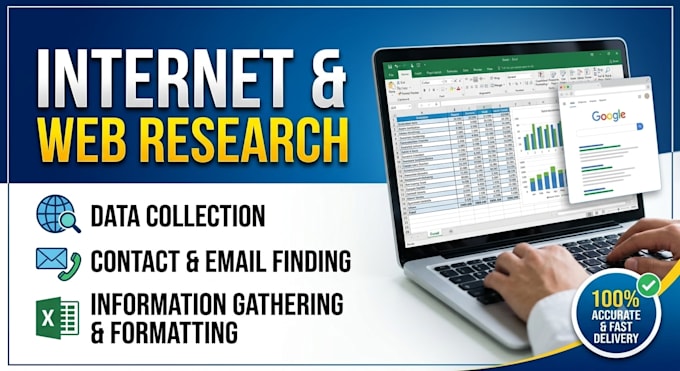 do accurate data entry,excel data entry,web research