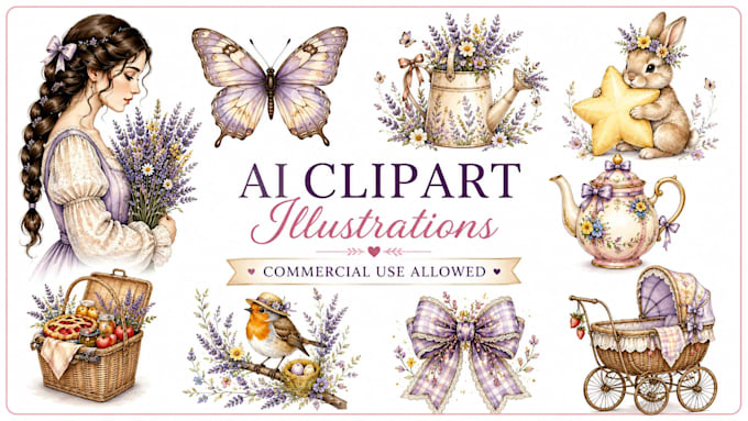 create premium watercolor clipart illustrations using ai