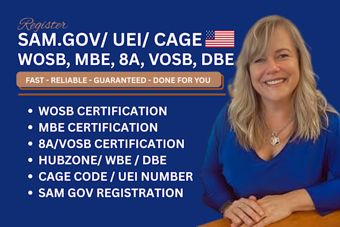 do mbe, 8a, wbe, dbe, hubzone, sam gov, get uei, cage code, wosb certification