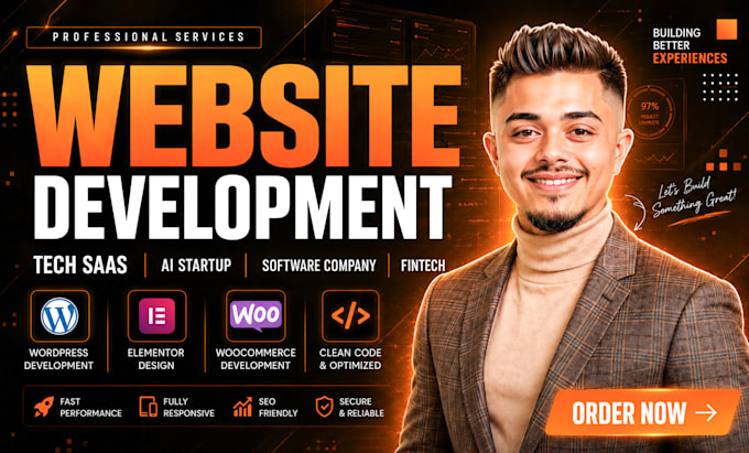 develop redesign wordpress elementor website for tech saas ai startups ecommerce