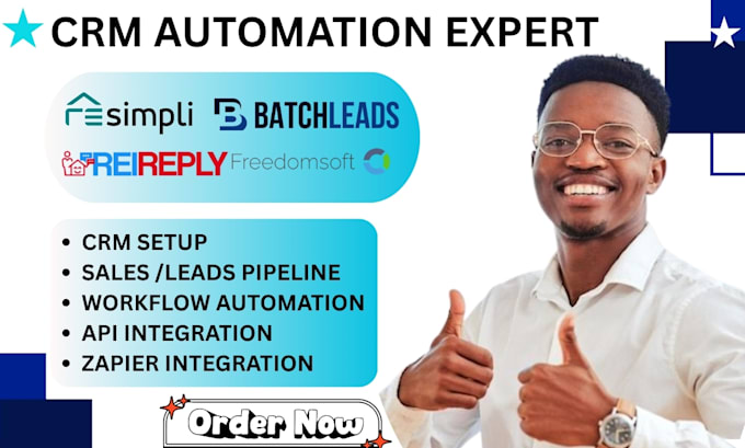 do resimpli rei reply freedomsoft crm batchleads podio twenty zapier integration