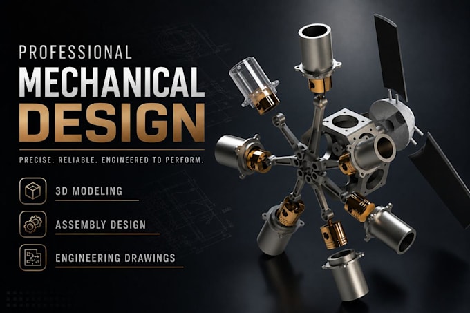 design professional mechanical parts in solidworks
