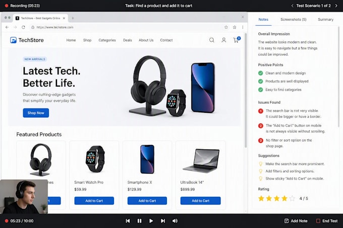 test your website or digital product or software and apps