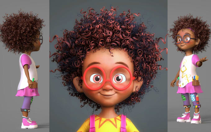 3d cartoon character design stylized game characters, animation ready character