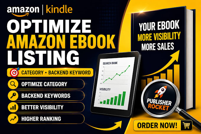 optimize amazon ebook listing, category  backend keyword for better visibility