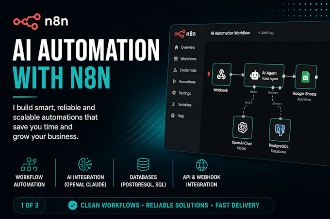 build n8n ai automations and API integrations