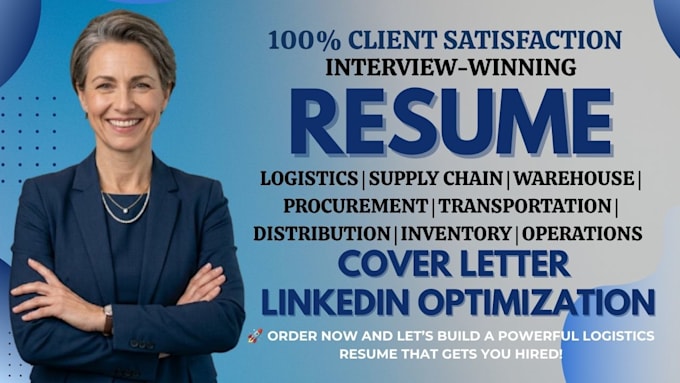 write ats logistics, supply chain, warehouse, procurement resume