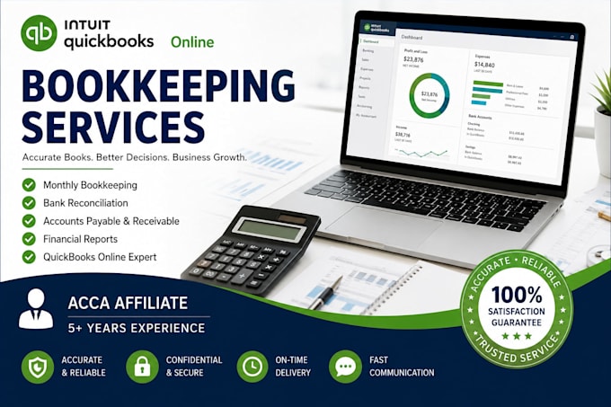 quickbooks online bookkeeping and monthly bookkeeping
