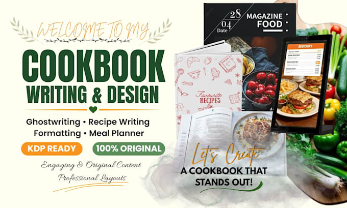 ghost write format design baking recipe cookbook meal planner recipe journal