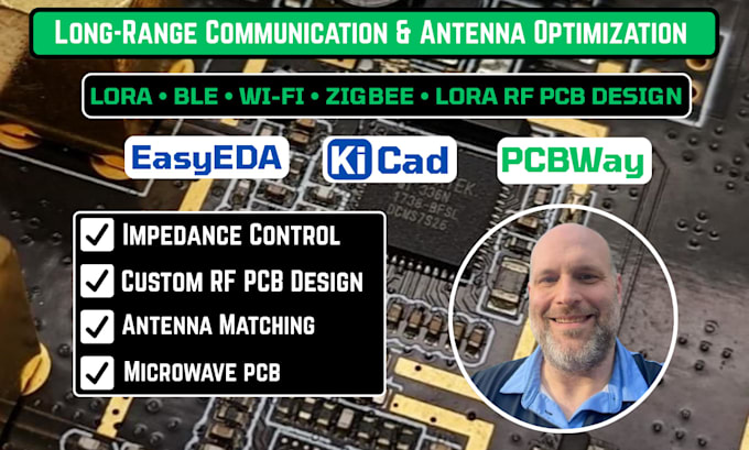 design lora rf pcb for long range communication with antenna optimization