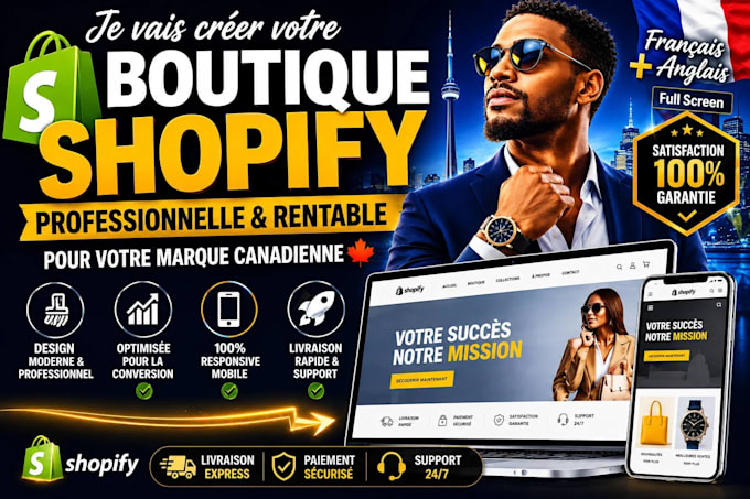 créer une boutique shopify professionnelle prete a vendre