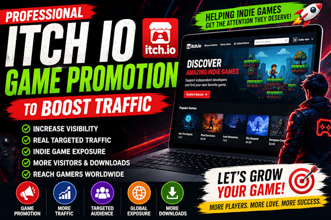 do itch io game promotion to boost traffic