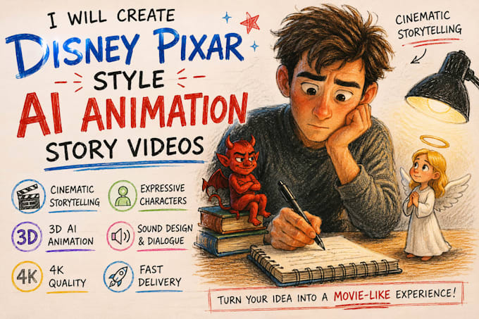 create disney pixar style ai animation story videos