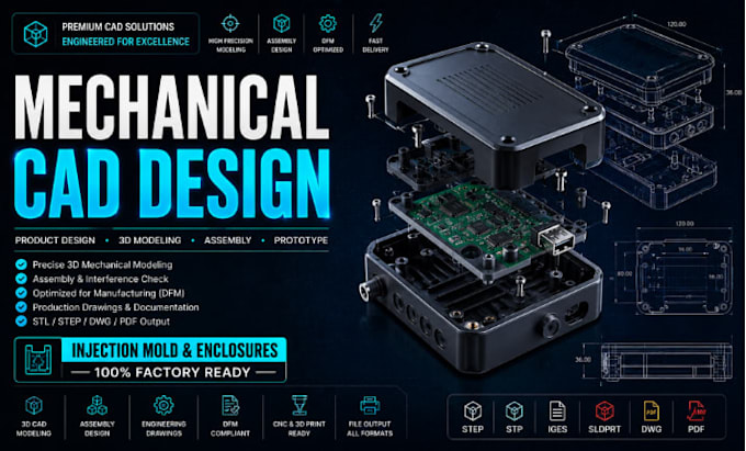 do mechanical product design sheet metal design and injection mold cad
