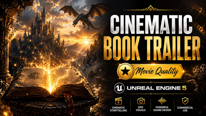 create a cinematic book trailer, teaser and promotional video