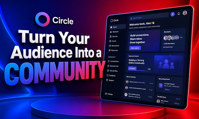 setup circle online community circle so circle online course circle so website