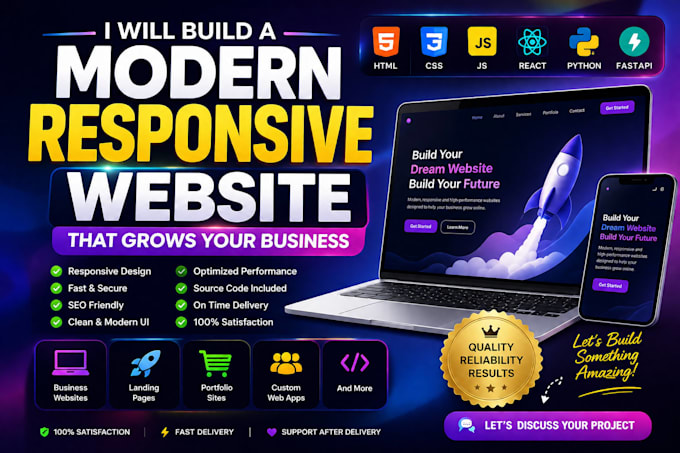 design and develop a modern business and startup website