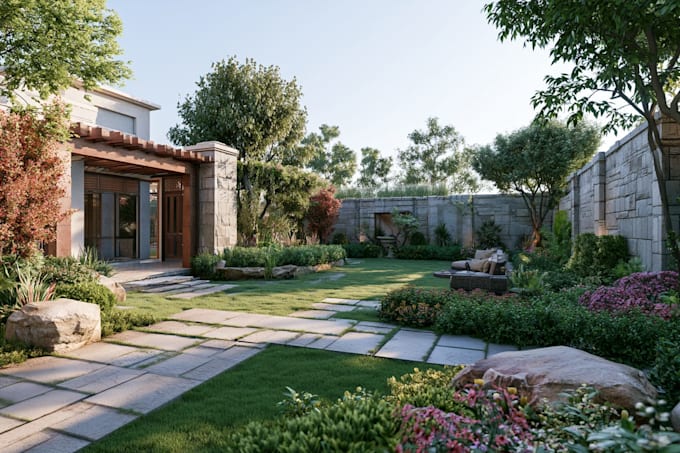 do landscape designing home garden high quality renderings