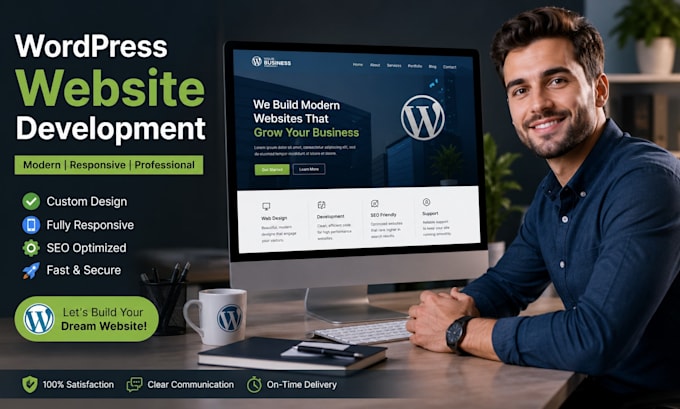 design, redesign, develop responsive wordpress websites fix bugs elementor pro