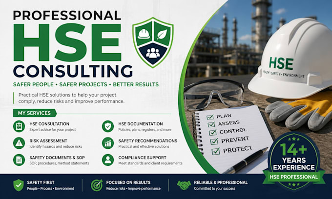 prepare professional hse documents, risk assessments and sops