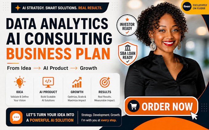 create data analytics ai consulting business plan financial model for investors