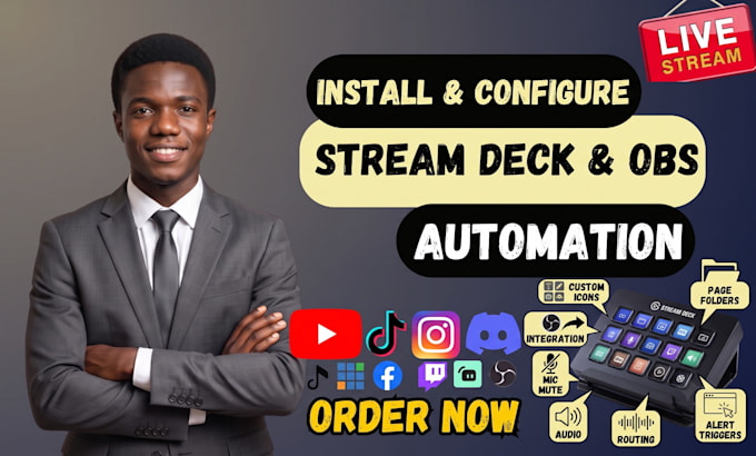 setup and configure your elgato stream deck for obs, vmix, twitch, youtube