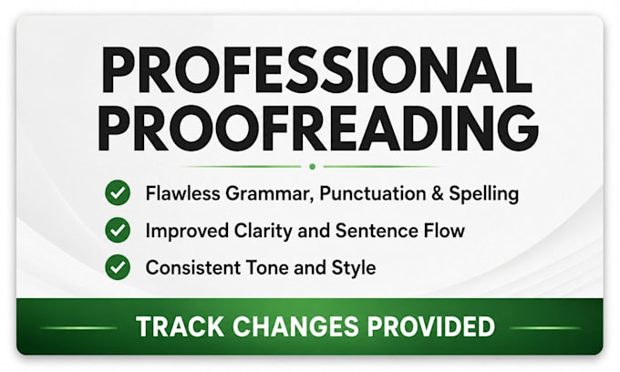 provide a high quality editing and proofreading service
