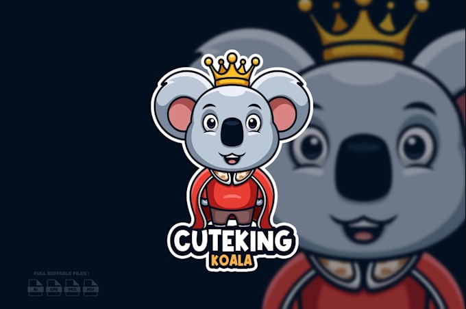 create a vintage koala logo with a professional look