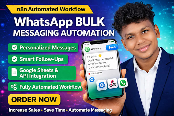 setup whatsapp automation for chatbot, bulk messaging