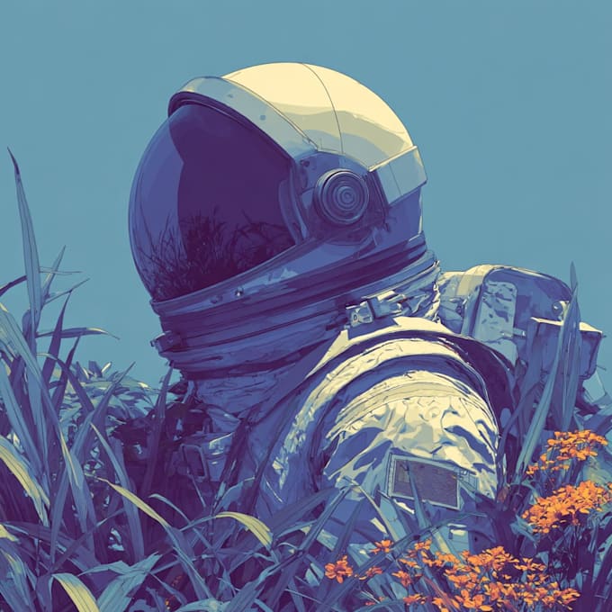 draw you a cool astronaut design