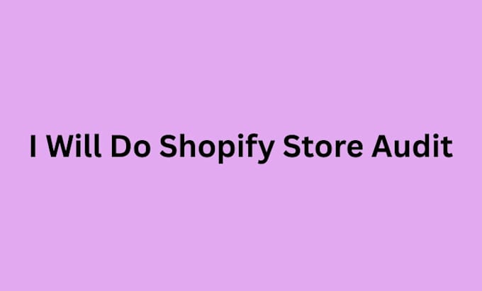 do shopify store audit