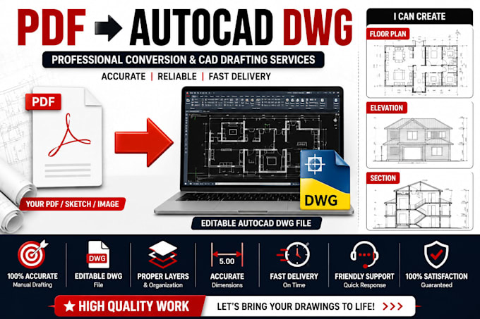 draw architectural floor plans, elevations and sections
