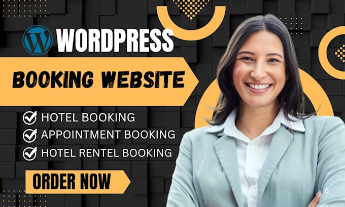 design wordpress booking website, hotel booking, appointment booking system