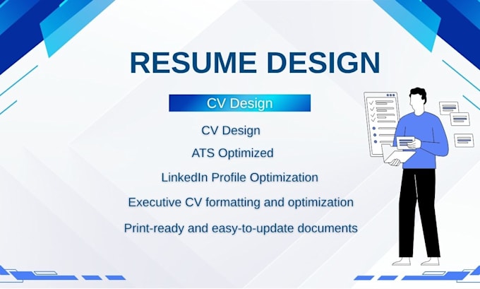design an ats friendly executive resume and CV