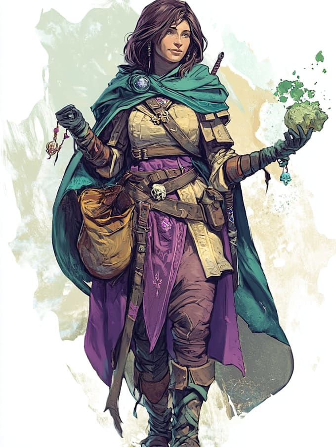 fantasy dnd character illustration