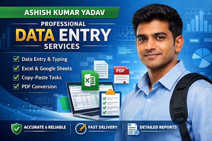 do accurate data entry, copy paste, web research and excel data entry