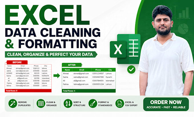 clean excel spreadsheet , excel data cleaning , data cleanup