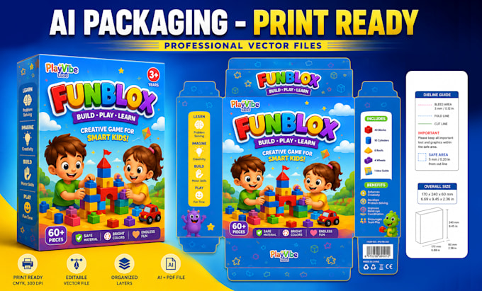 do ai generated packaging design into print ready vector files,label and dieline