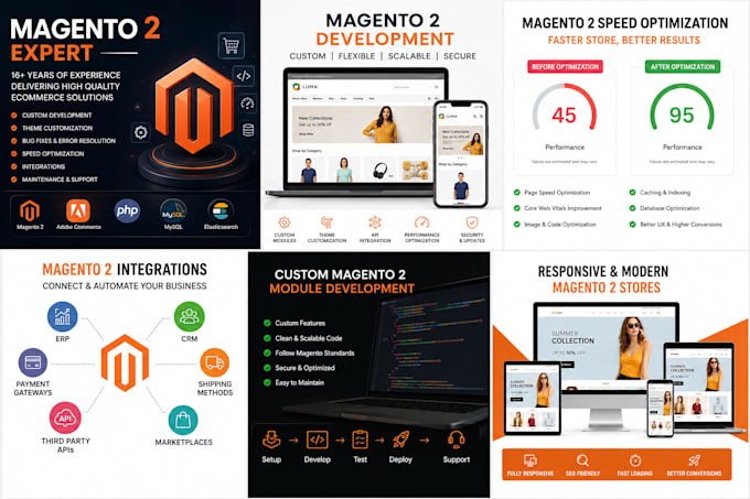 develop, customize, fix, and optimize your magento 2 store