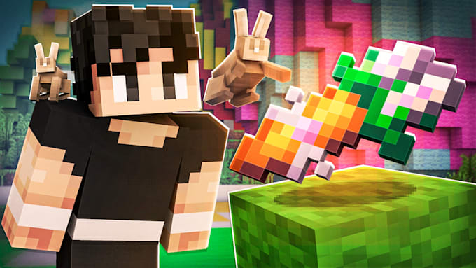 design a minecraft thumbnail with high CTR