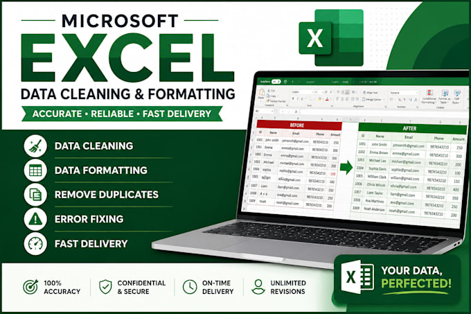 clean, format, organize and fix your microsoft excel data