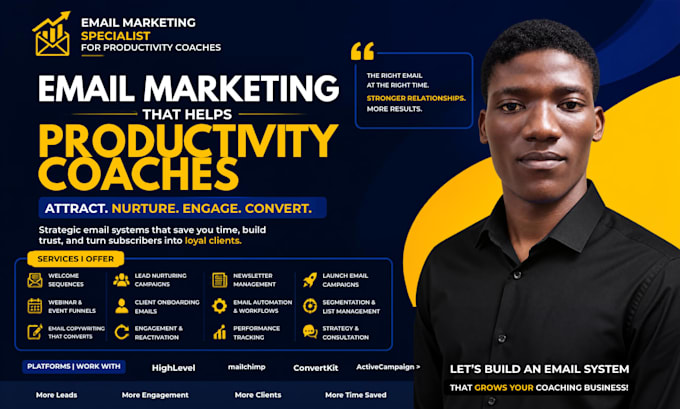 create email marketing campaigns for productivity coaches